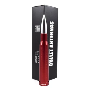 Anti-Theft Retractable Red 50 Caliber Silver Bullet Antenna For 07 21 GMC Chevy - Picture 1 of 3