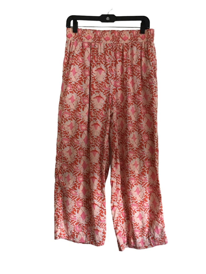 C&C California Pants Women's Size Medium Pink Floral Wide Leg Stretch - Image 1 of 4