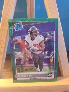 Panini Optic Donruss JK Dobbins Ravens 2020 clasificación novato radiocontrol velocidad verde🔥 - Imagen 1 de 2