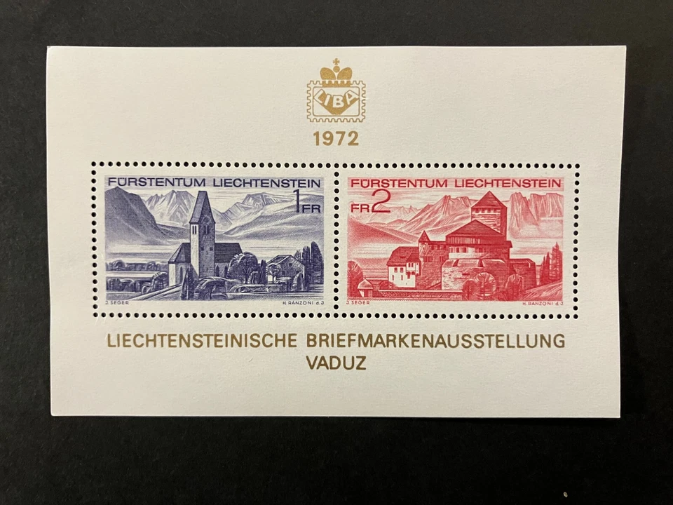 Liechtenstein 1972 - National Philatelic Exhibition,Liba'72 Vaduz stamps S/S MNH - Image 1 of 1