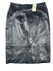 Banana Republic Black Leather Tube Skirt Szize 2 (EU 32) - NWT - Picture 1 of 6