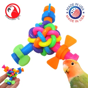 Bonka Bird Toys 2368 Pié de tornillo Garra Artesanal Parte Pájaro Juguete Conure Amazonas - Imagen 1 de 7