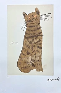 ANDY WARHOL - Cat Sam - signed, numbered edition 25/100, 38 x 56 cm - Picture 1 of 7