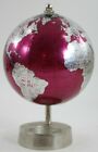 Rare Purple Art Deco World Globe Cool Paper Weight Globe With Metal Stand