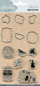 Card Deco Stempel und Stanzschablone - Weihnachten Weihnachtsmann Schneemann - Bild 1 von 1