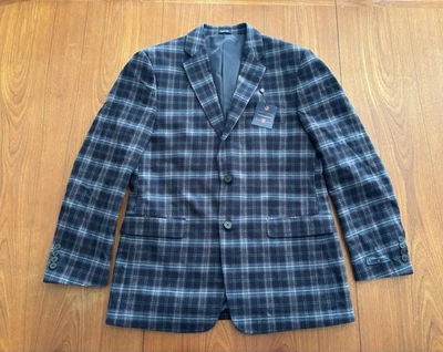 Blazer Saddlebred Para Hombre Azul Marino A Cuadros Talla 40R Abrigo Deportivo Belk Nuevo Con Etiquetas Foto 1 de 4