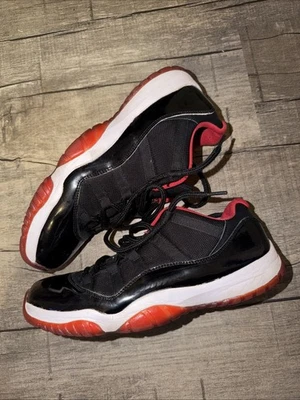 Air Jordan XI 11 ретро выведен низкий черный красный мужской размер 11 528895-012 без стелек - Изображение 1 из 4