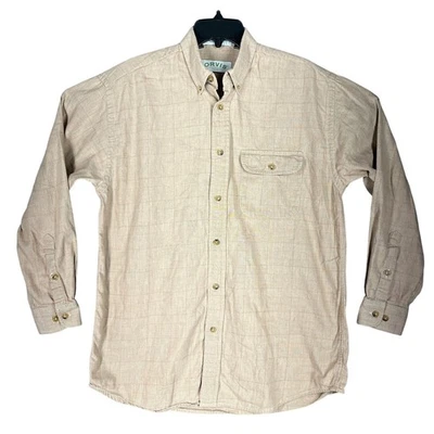 Camisa Orvis Para Hombre M Beige Mezcla Lana Bu Foto 1 de 4