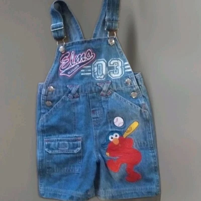 Vintage Sesame Street Elmo Overalls Toddler Boy 2T - Image 1 of 4