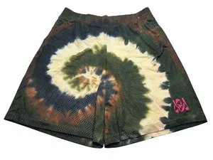 Frame x Julia Sarr-Jamois Tie Dye Basketball Shorts L Fatigue Multi #LWKB0355 - Picture 1 of 10