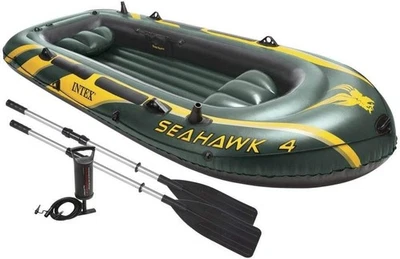 Intex Seahawk 4 Set Schlauchboot - 351 x 145 x 48 cm - 4-teilig - Grün - Bild 1 von 4