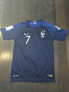 Nike France 2018 Griezmann #7 Soccer Jersey Blue Youth Age 12-14 - Picture 1 of 8