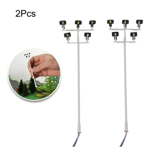 Pack of 2 Field Street Lights for N Scale Model Railway 10cm Square Design - Picture 1 of 24
