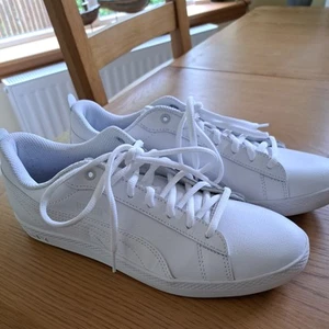 Ladies Puma Smash V2 Trainers UK Size 6 White Excellent Used Condition £45 New - Picture 1 of 6