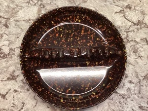 Vtg DALE CHEMICAL No 99 Plastic 9 Slot Brown W Splatter Drip 7 1/4” Ashtray - Picture 1 of 7