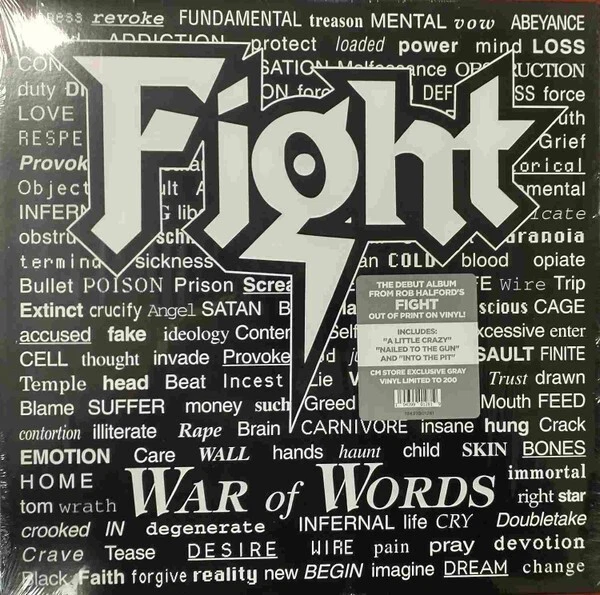 Fight - War Of Words Exclusive GRAY LP Vinyl Only 200 Copies - Rob Halford - Image 1 of 1