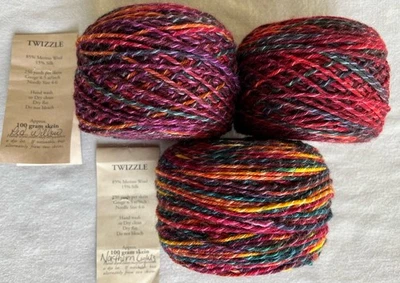 3 pasteles Mountain Colors TWIZZLE hilo de seda merino sauce rojo, ni luces, Sierra? Foto 1 de 3