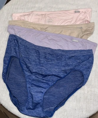 4 Jockey Designer nylon Combo Brief Panties High Cut  Size 9 - Image 1 of 3