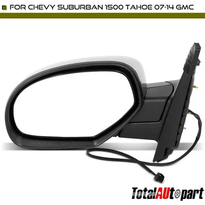 Espejo retrovisor térmico eléctrico cromado para conductor Chevrolet Suburban 1500 07-14 Tahoe GMC Foto 1 de 4