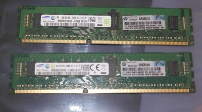 8GB 2* 4GB Samsung M393B5270DH0-YH9Q9 PC3-12800R DDR3-1600 1Rx4 Registered RAM - Image 1 of 2