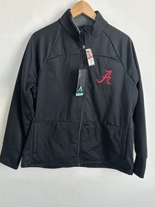 Alabama Crimson Tide Jacket Black Extra Large Full Zip Embroidered Antigua NWT - Picture 1 of 10