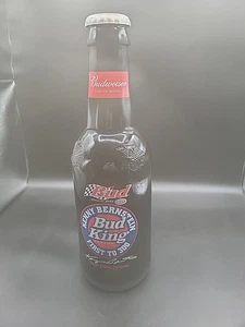 Budweiser Large Glass Huge Kenny Bernstein NHRA Drag Racing Beer Bottle 14.5" - Picture 1 of 11