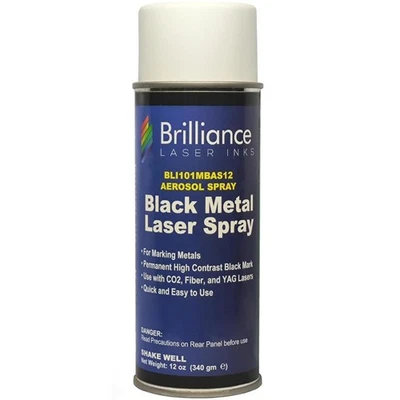 Spray de marcação a laser 12 oz - Preto, marcador permanente de metal de alto contraste Aeros... - Imagem 1 de 4