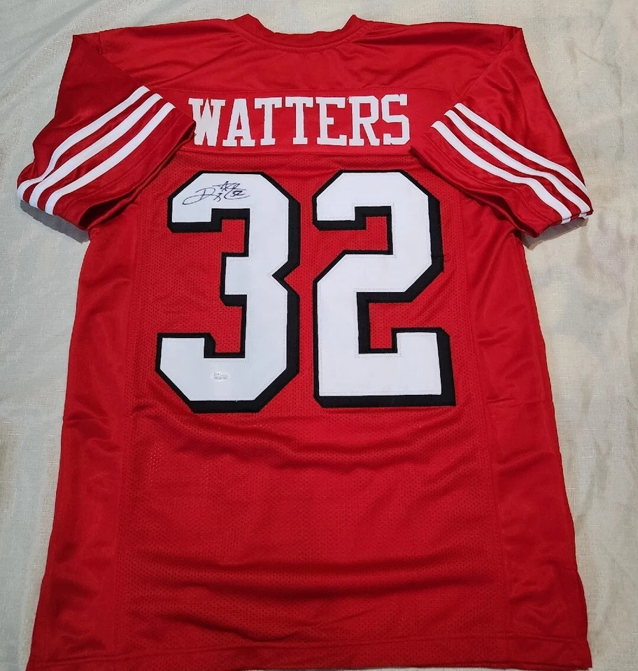 Ricky Watters signed custom Jersey auto autograph JSA size XL CERTIFIED - Image 1 of 2