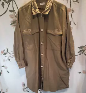 World Market Oversized Button Down Shirt/Shirt Dress Size Free ~ Has Pockets! - Picture 1 of 10