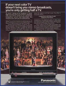 Vintage 1984 PANASONIC Model CTF-2077R Square Corner 20" TV Television Print Ad - Picture 1 of 1