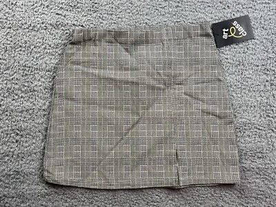 Falda lápiz negra a cuadros con muesca Art Class talla mediana (8) para niña Foto 1 de 4