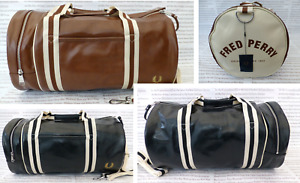 FRED PERRY Classic Barrel Bag Mens 2-Col Twin Tip Gym Carry Shoulder Bags BNWT