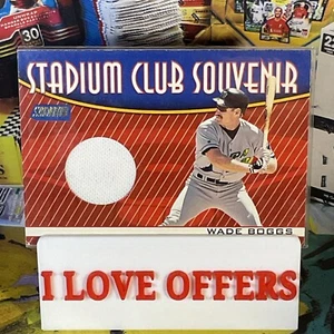 2000 TOPPS STADIUM CLUB SOUVENIR WADE BOGGS JERSEY TAMPA BAY DEVILS RAYS C STORE - Picture 1 of 5