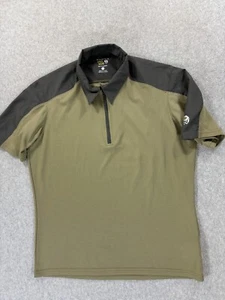 Mountain Hardwear Zip Short Sleeve Polo Shirt (Men's Medium) Green - Picture 1 of 10