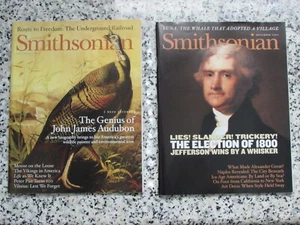 LOT OF 2 VINTAGE SMITHSONIAN MAGAZINES FROM 2004 - ELECTION OF 1800 & JJ AUDUBON - Picture 1 of 2