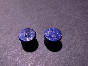 Handmade Resin Blue And Iridescent Pink Plug Earrings 14mm - Picture 1 of 6