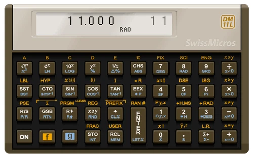 SwissMicros DM11L Programmable RPN Calculator - HP-11C Clone - Image 1 of 1