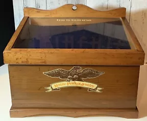 Vetrina antica vintage Revere peltro gioielli legno 7 cassetti solo conservazione - Foto 1 di 23