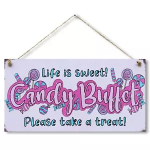CARISPIBET Life is sweet home decoration signs retro style hanging ornament - Picture 1 of 6