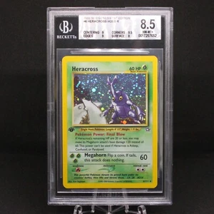 🔥 BGS 8.5 NM+ | 1st Edition Heracross Holo | Neo Genesis 6/111 | WOTC 🔥 - Picture 1 of 3