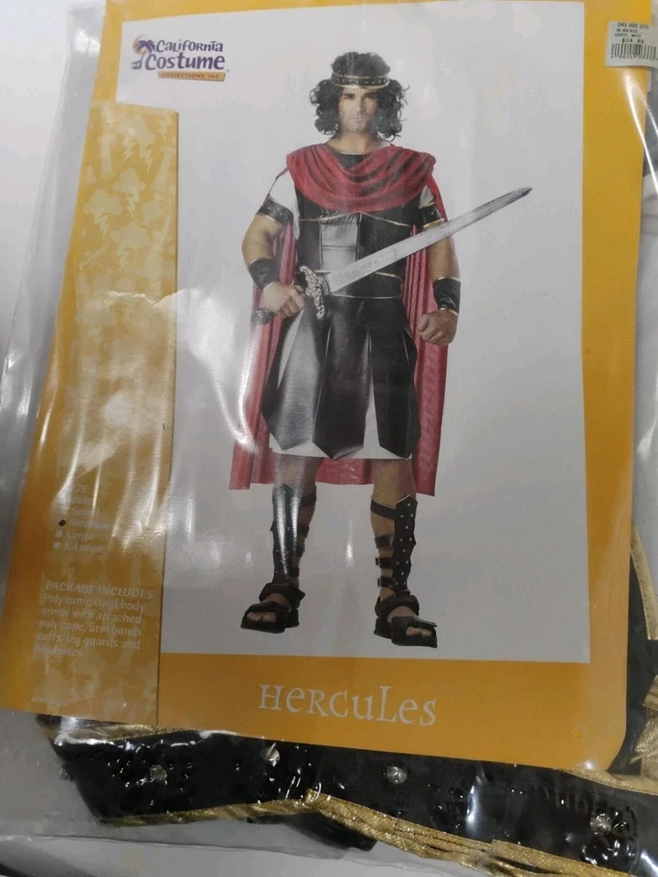 Mens Hercules Roman Gladiator Ancient Warrior Film TV Halloween Carnival Costume - Image 1 of 4