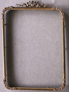 large vintage Art Deco bronze & brass 12 1/4 x 17 1/2 frame ca 1920 - Picture 1 of 3