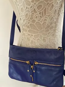 Modalu London purple leather cross body bag - Picture 1 of 9