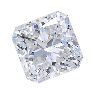 2.01 Carats Lab Grown F Color SI1 Clarity Rare Gem CVD Diamond Asscher Shape - Picture 1 of 4