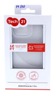Tech21 Evo Clear Case for iPhone 14 Pro Transparent - Picture 1 of 4