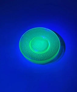 Vtg L E Smith By Cracky Round Green Plates 6” Uranium Set of 6 Depression 1930’s - Picture 1 of 9