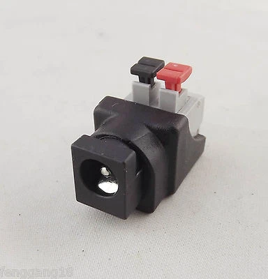 5.5x 2.1mm CCTV DC Power Female Push Type Spring Terminal Quick Connector Camera - Image 1 of 4