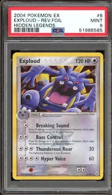 Pokemon Exploud EX Hidden Legends Reverse Holo Rare #6 PSA 9 Mint - Image 1 of 2