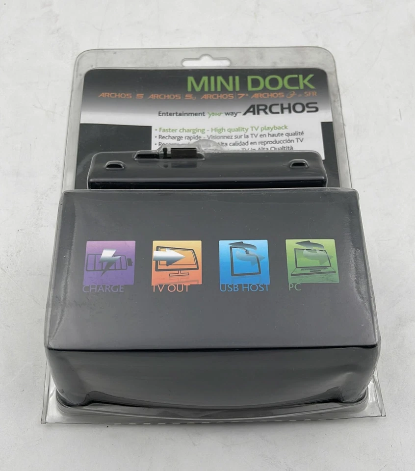 Mini dock Archos para tablets de mídia com internet Archos 5 e Archos 7 - Imagem 1 de 4