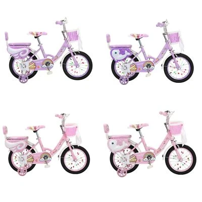 12/14/16 Zoll Kinderfahrrad Kinder Mädchen rosa lila Fahrrad Radfahren abnehmbar